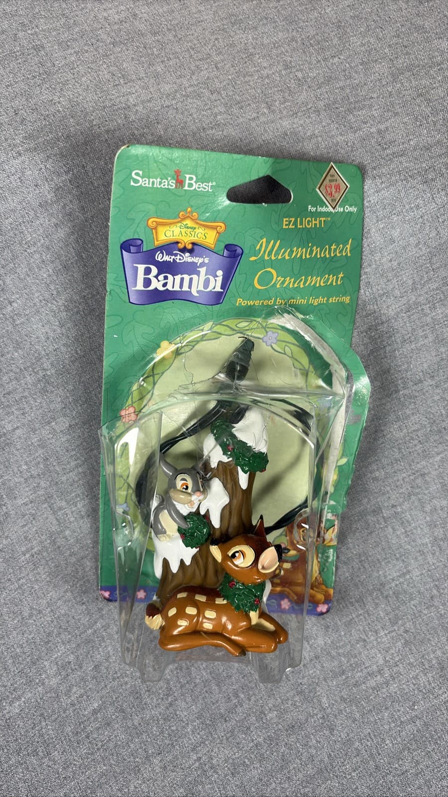 Disney Santa's EZ Light Illuminated Bambi Thumper Christmas Ornament