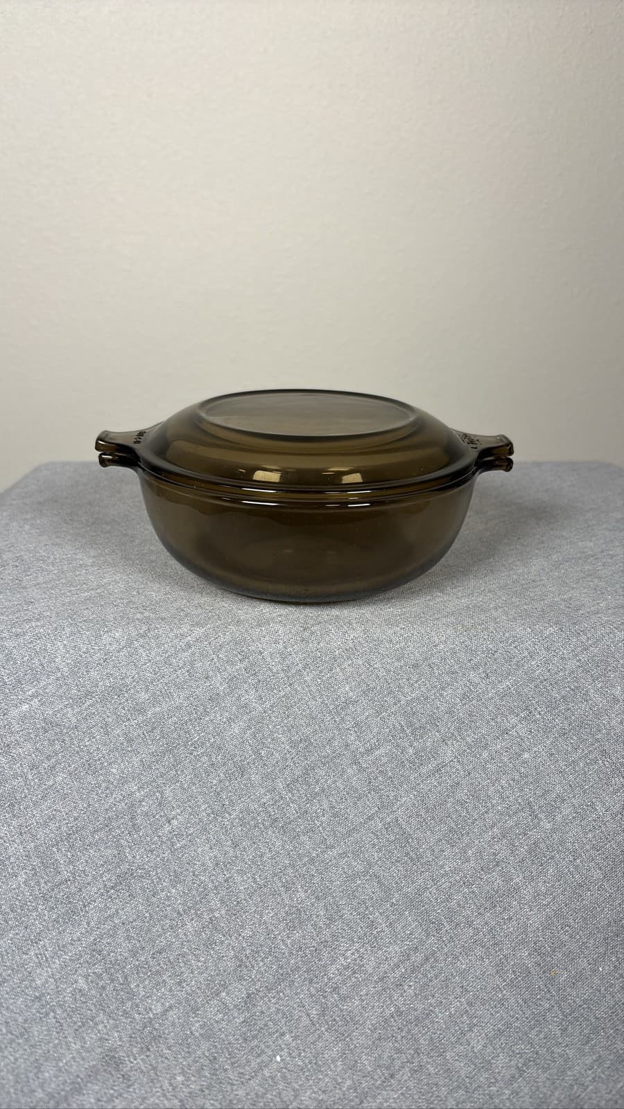 Pyrex Amber Glass Round Casserole Baking Dish with Lid #023 1.5L