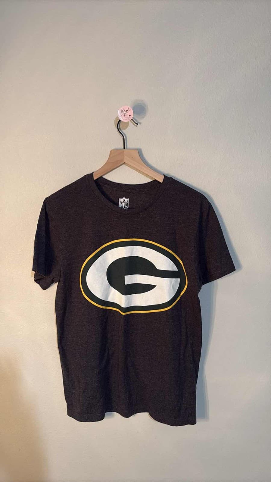 NFL Green Bay Packers Logo T-Shirt Men's Black Short Sleeve Tee M