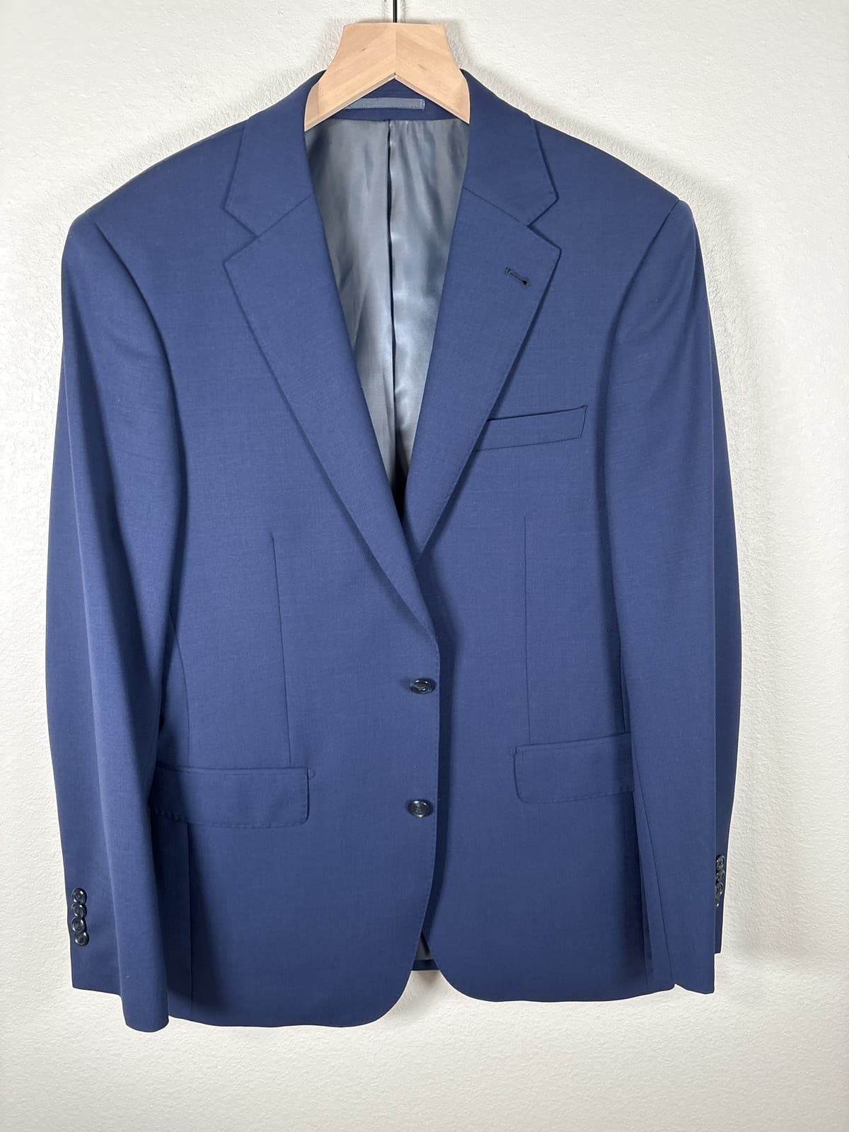 Giles & Jasper Men's Blue Wool Suit Jacket Blazer 35 R