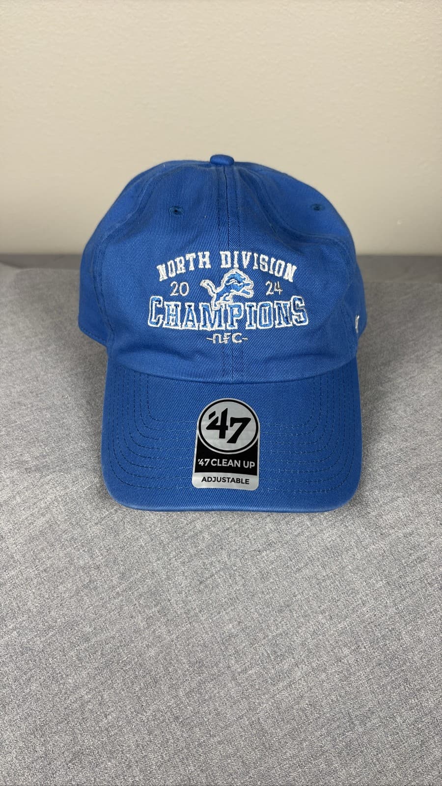 Detroit Lions 47 Brand Clean Up Hat NFC North Champions Adjustable Cap