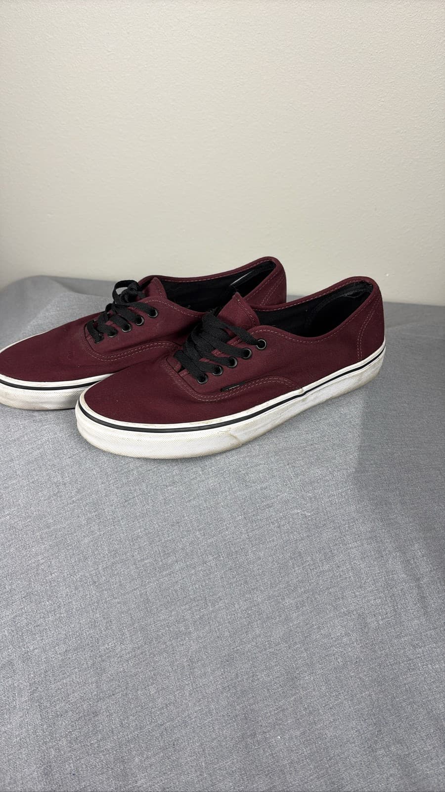 Vans Burgundy Maroon Canvas Skate Shoes Sneakers Unisex 11.5