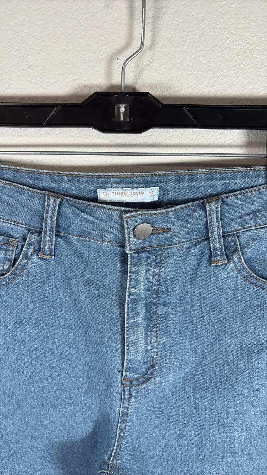 Tinseltown Women's Blue Skinny Jeans Size 27 High Rise Stretch