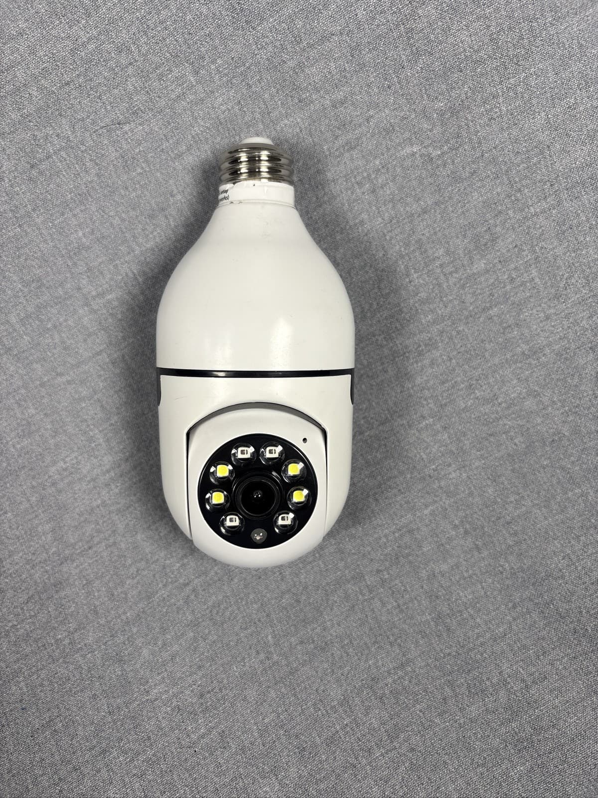 Energizer Smart WiFi Light Bulb Security Camera Pan Tilt 1080p White