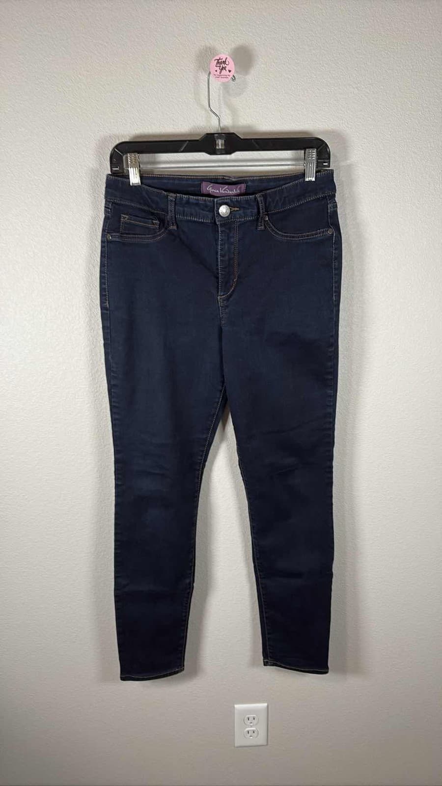 Gloria Vanderbilt Women's Amanda High Rise Skinny Jeans Dark Wash Denim