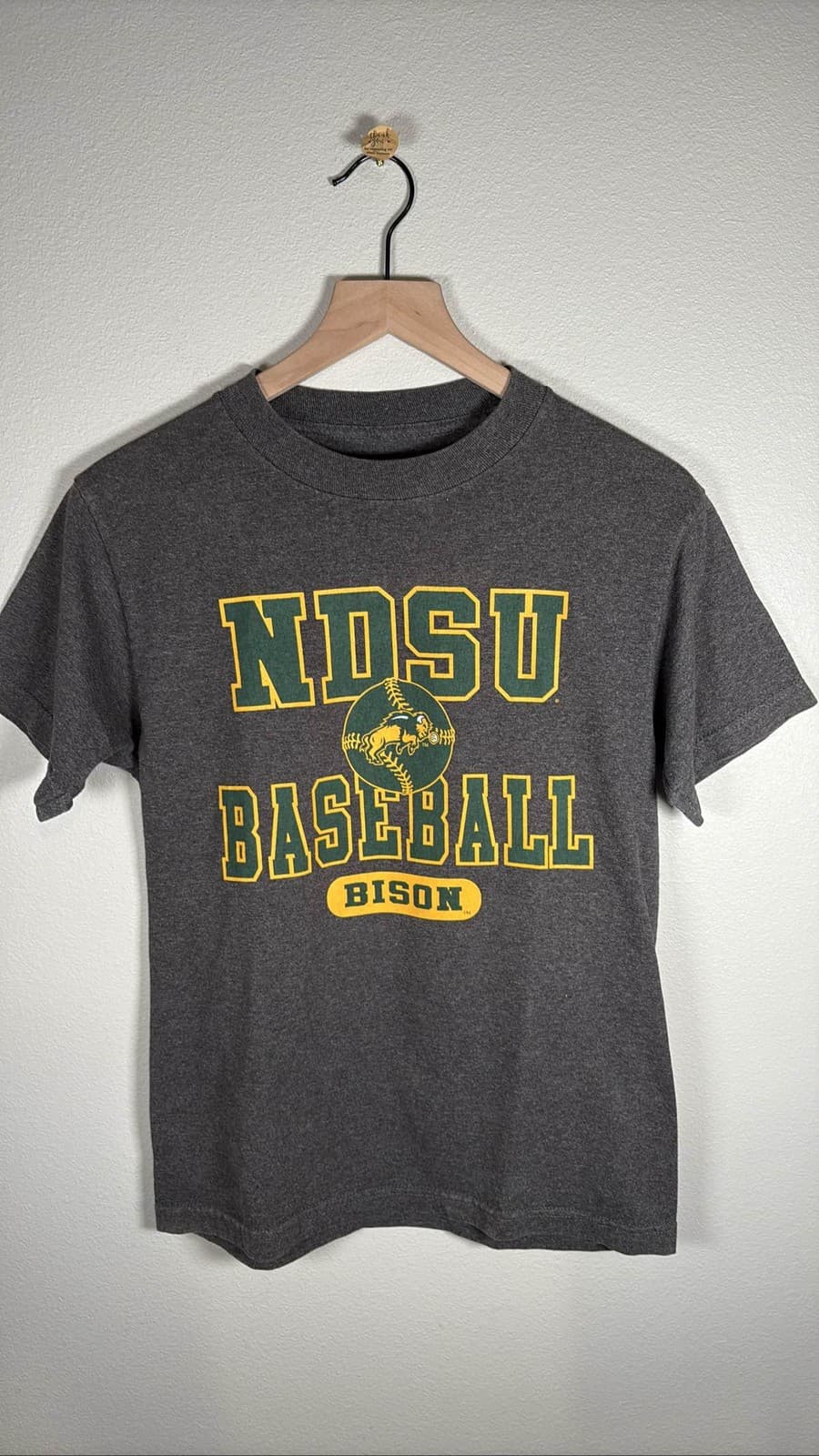 NDSU Bison Baseball T-Shirt Gray Adult S