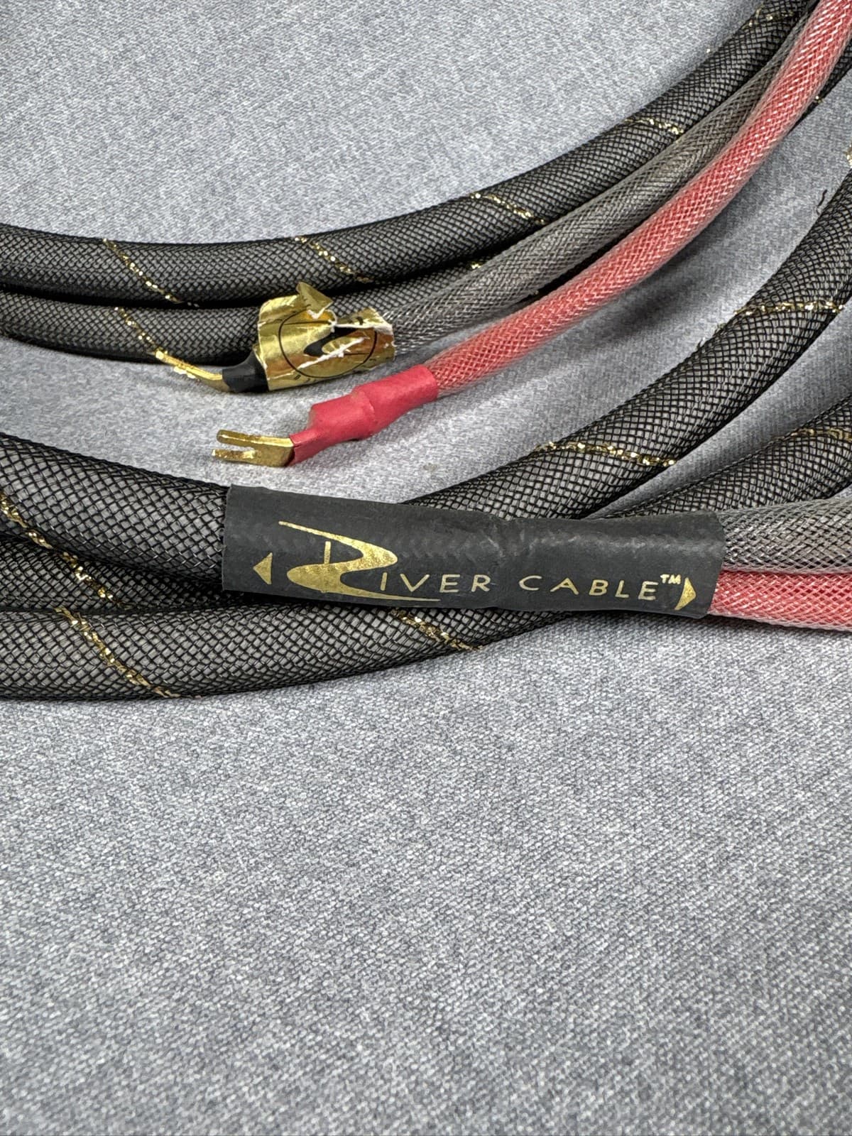 River Cable Audiophile Speaker Cable Braided HiFi Audio Wire 15 ft