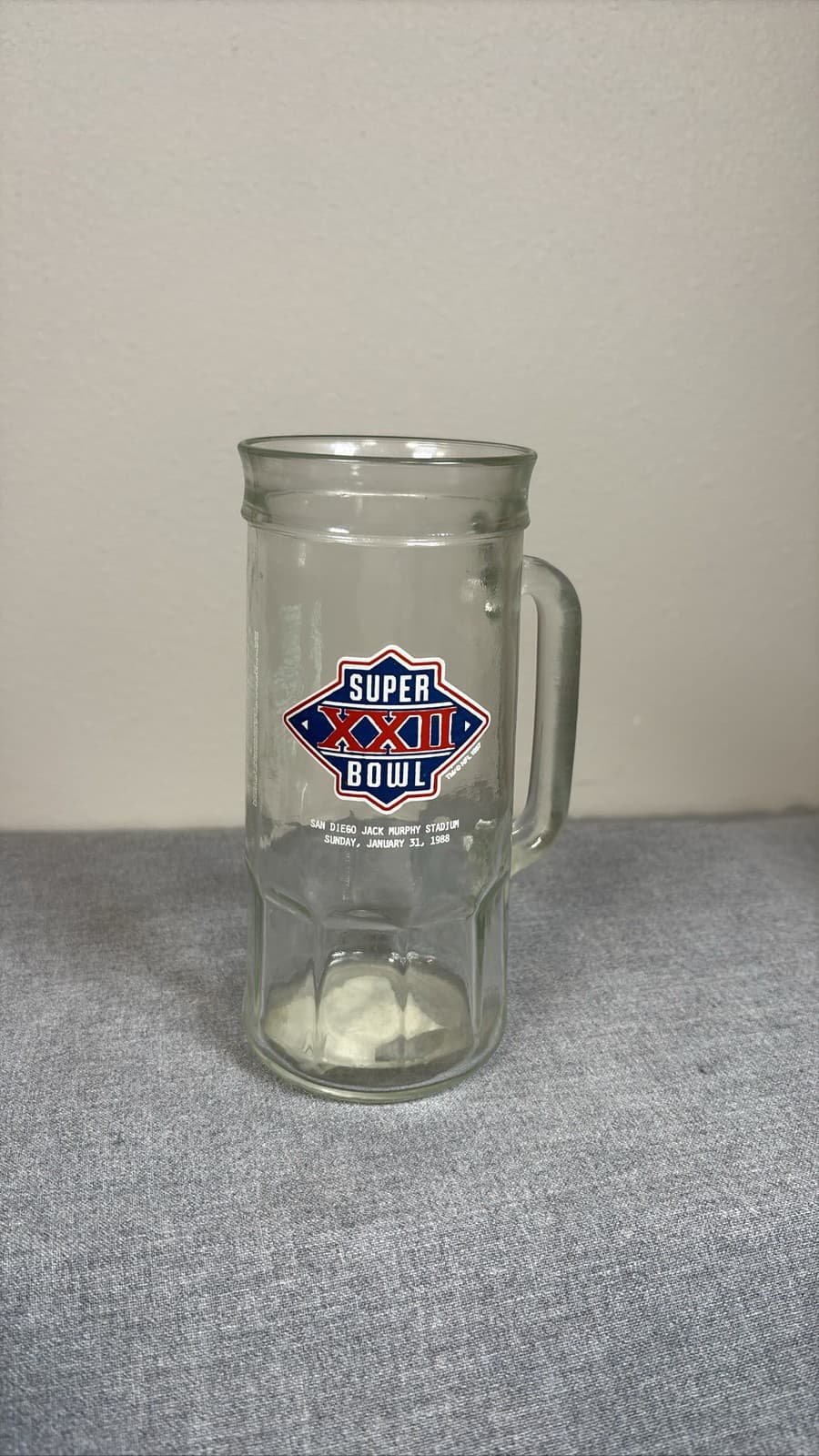 1988 Super Bowl XXII 22 San Diego Jack Murphy Stadium Beer Mug
