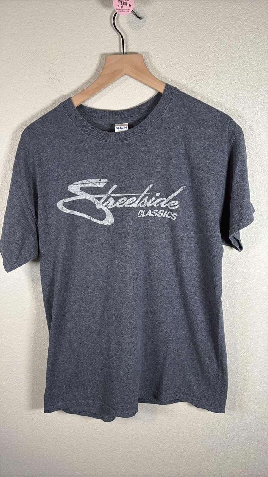 Streetside Classics Mens T-Shirt Blue Gildan L Muscle Car Auto Show Tee