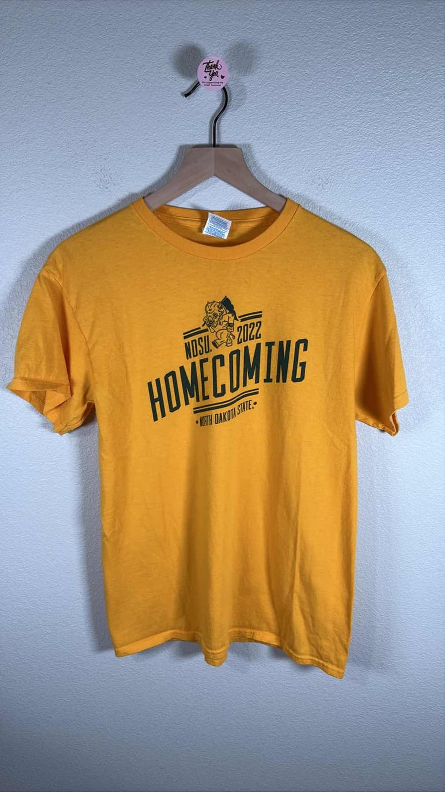 NDSU 2022 Homecoming T-Shirt North Dakota State Bison Yellow Men's L