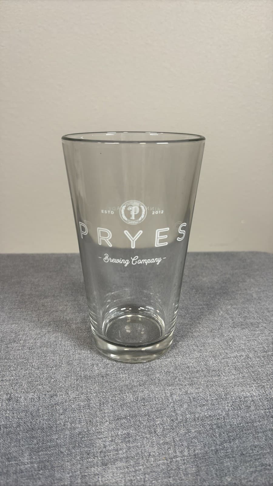 Pryes Brewing Co. Pint Glass Miraculum Minneapolis MN 2012