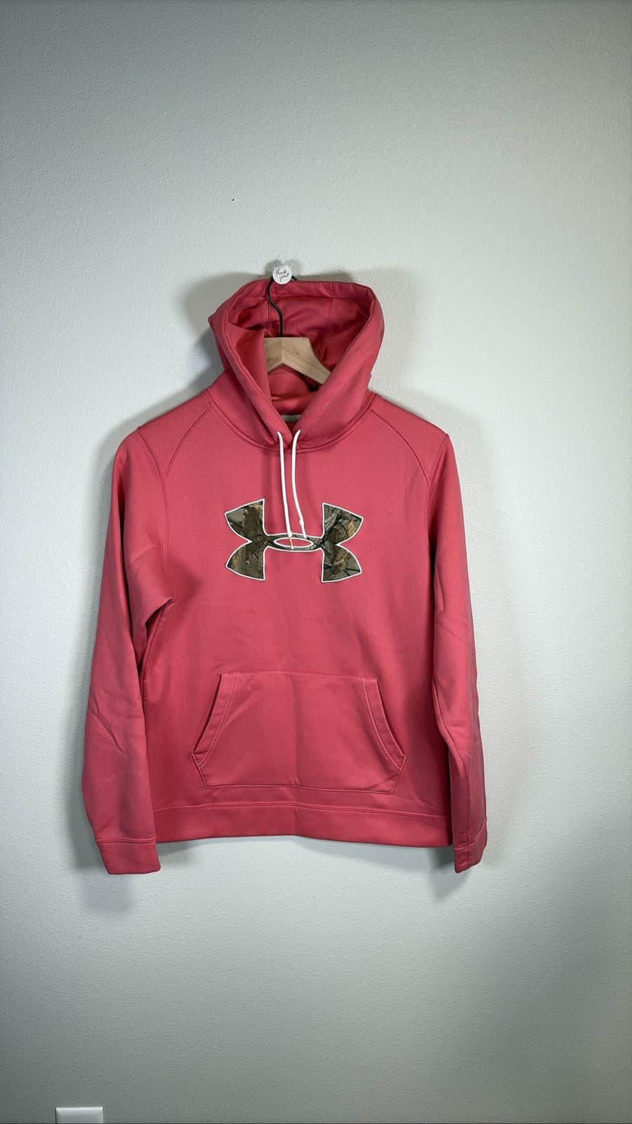 Under Armour Women's Pink Camo Logo Hoodie SZ M