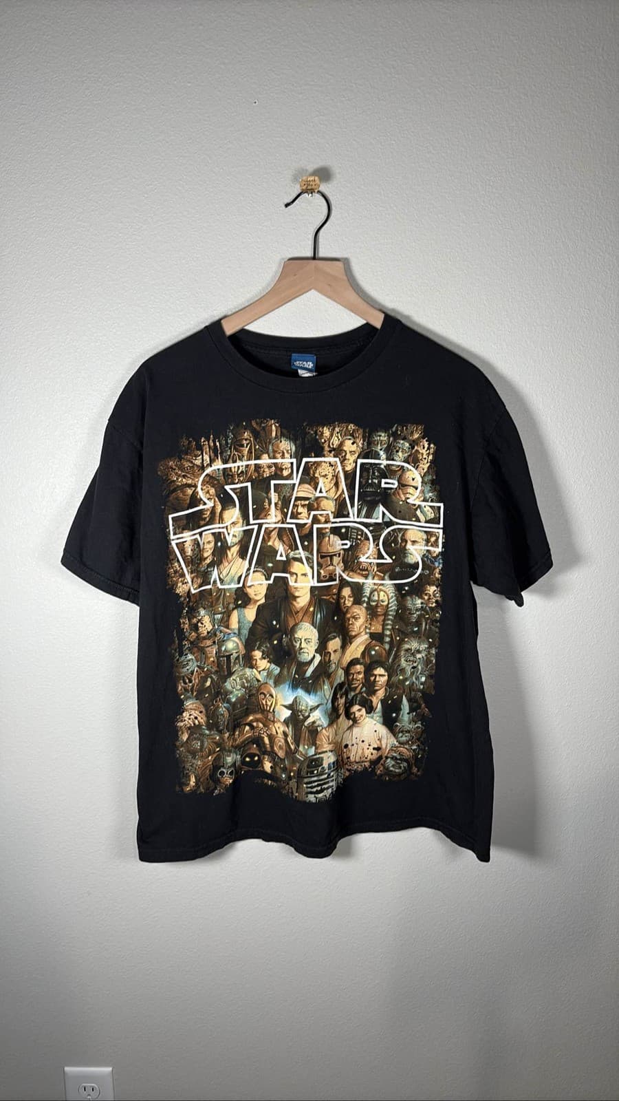 Star Wars Character Collage Tee Men's Black Adult XL