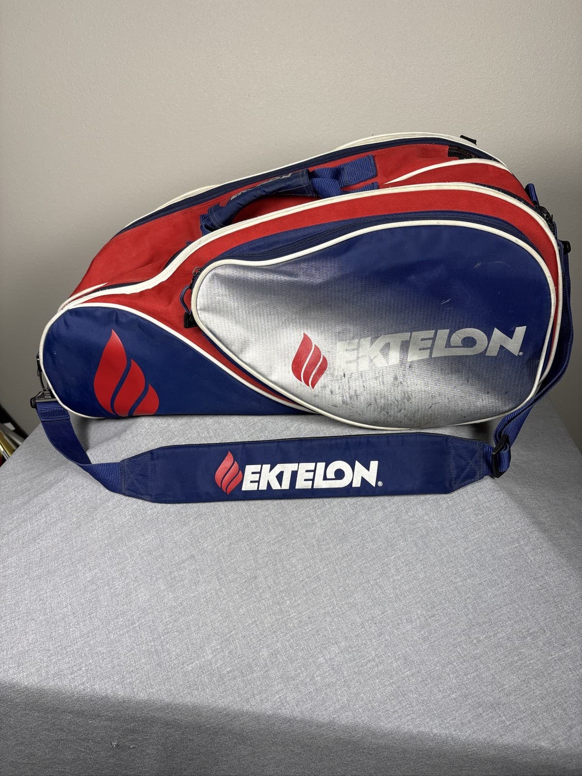 Ektelon Racquetball Bag Blue Red Sport Equipment Carry Case