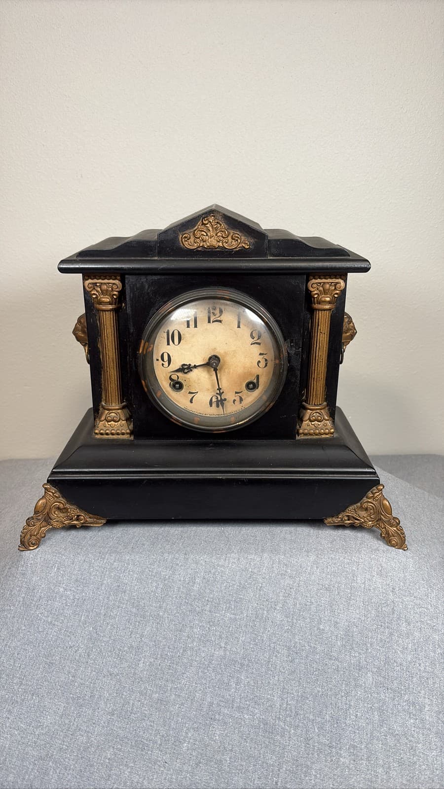 Antique C 1909 Waterbury DONOVAN ALARM Mantle Clock