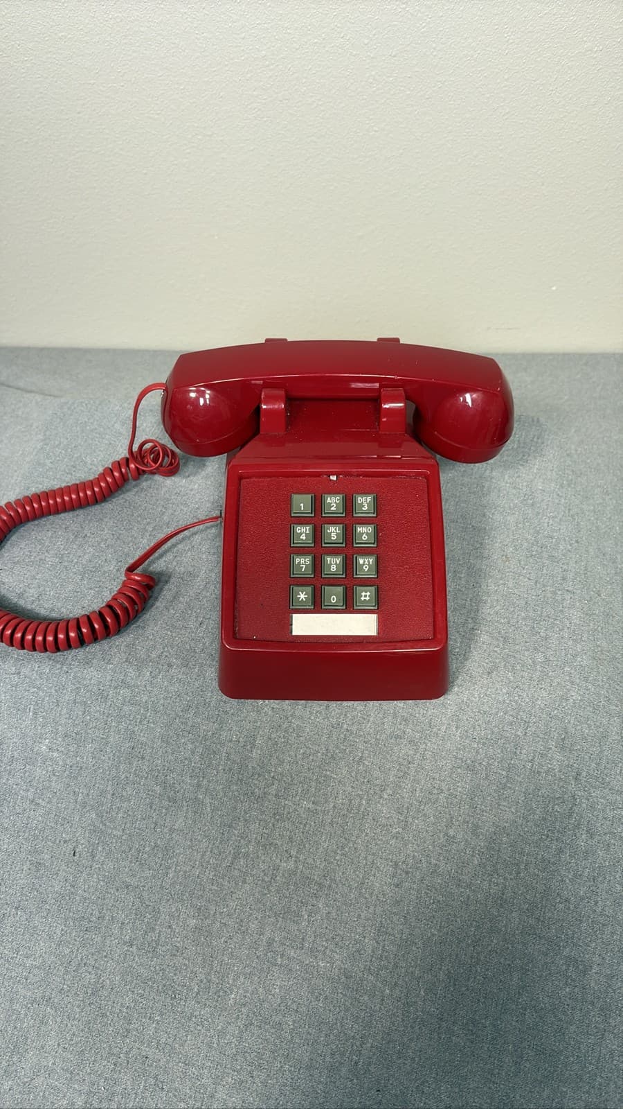 Vintage Cetis 2500 Red Push Button Desk Landline Telephone