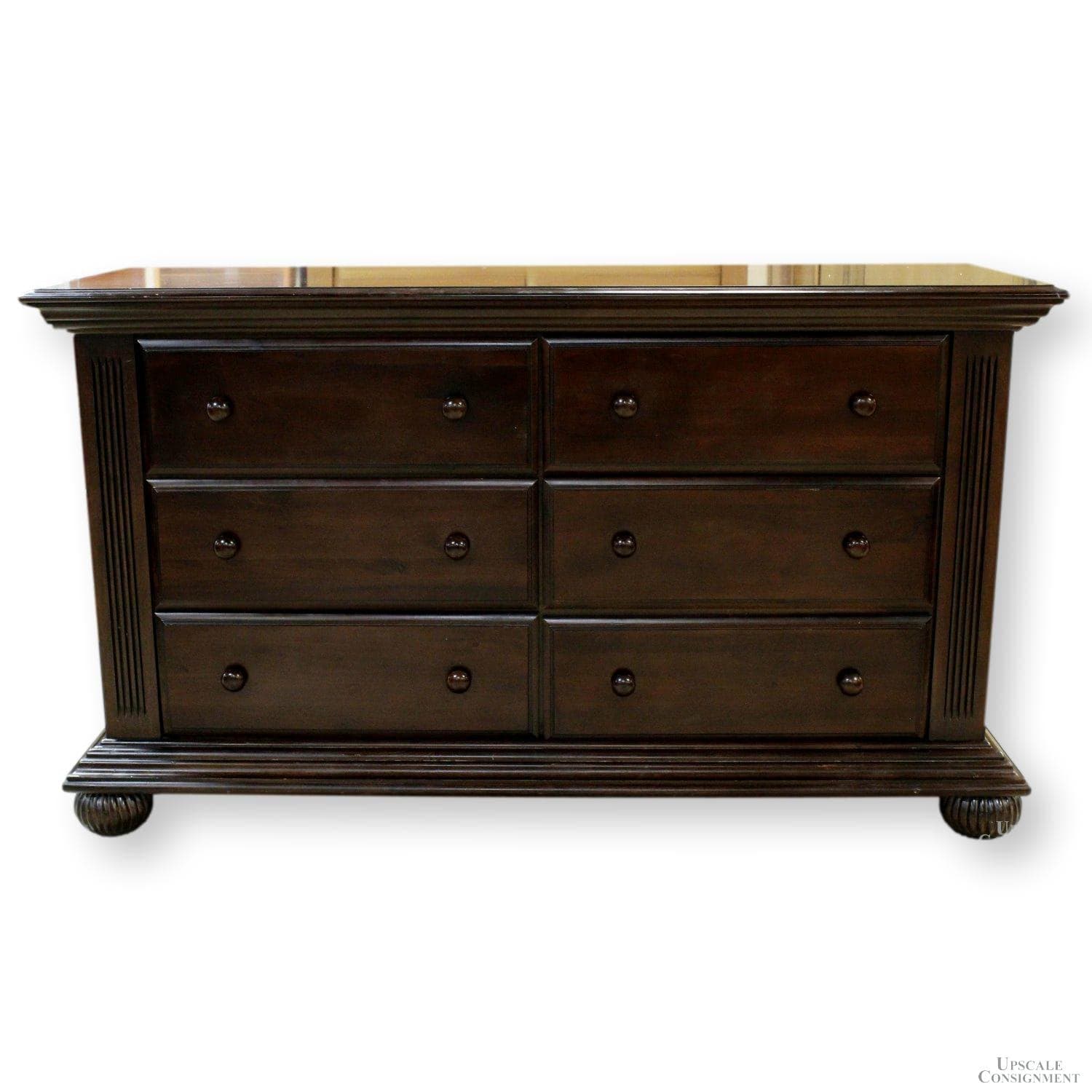 Munire Dark Finish 6 Drawer Dresser - Dark Finish