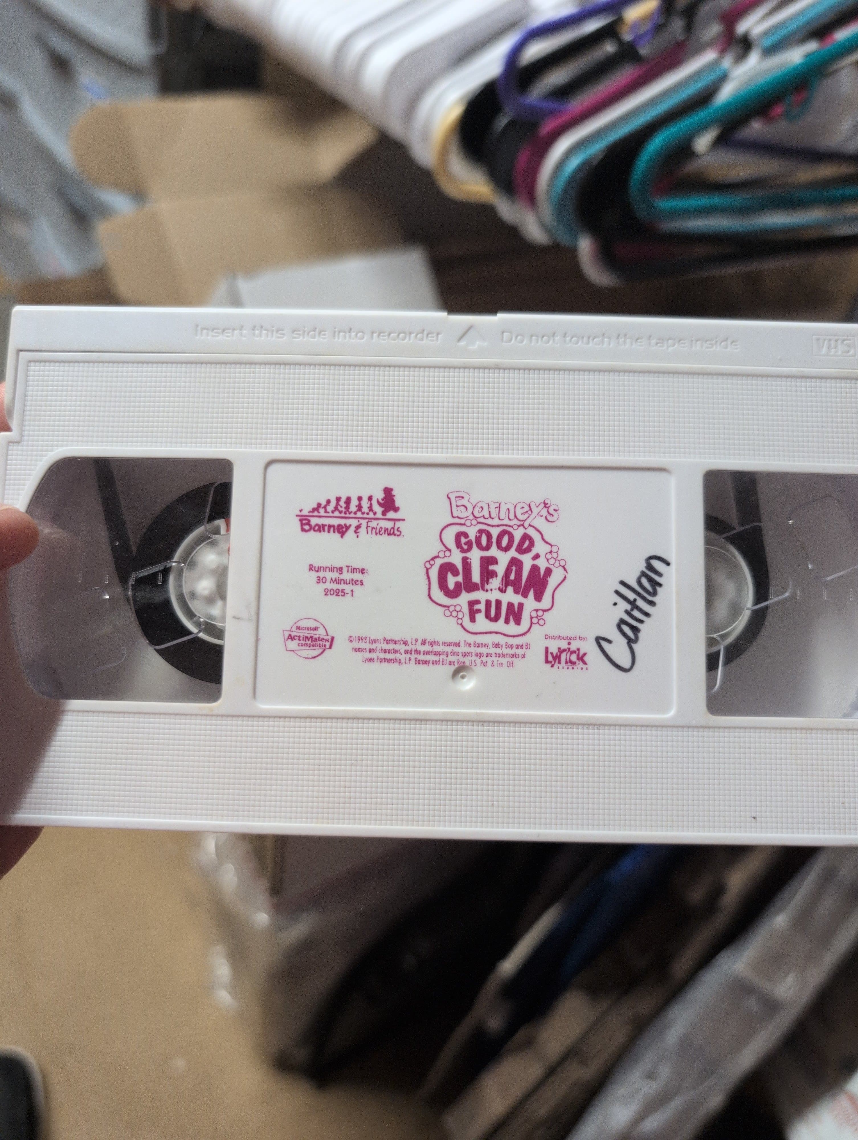 Barney & Friends VHS Tape Good Clean Fun 1991 (no case)