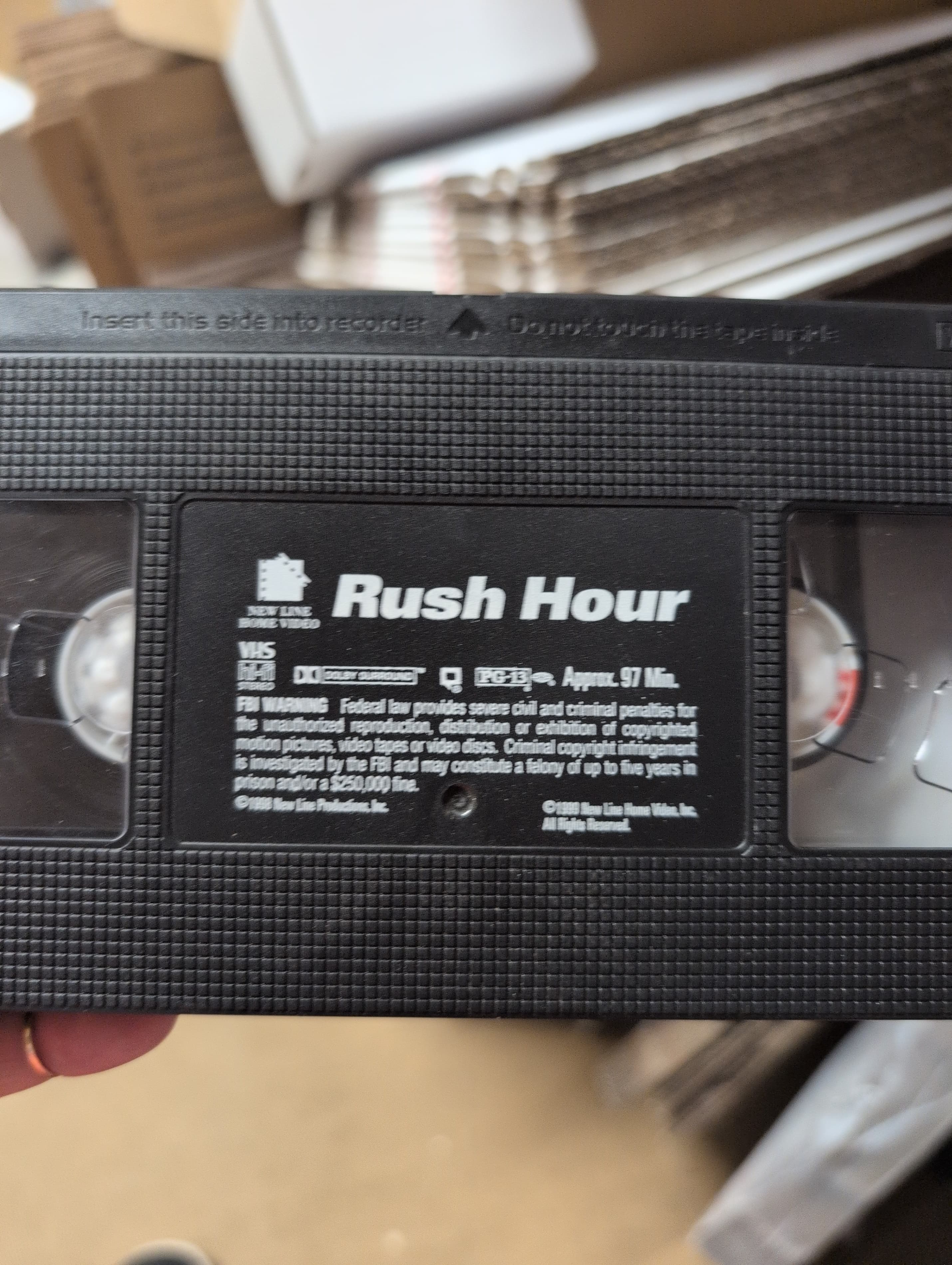 Rush Hour VHS Tape New Line Home Video 1998 no case