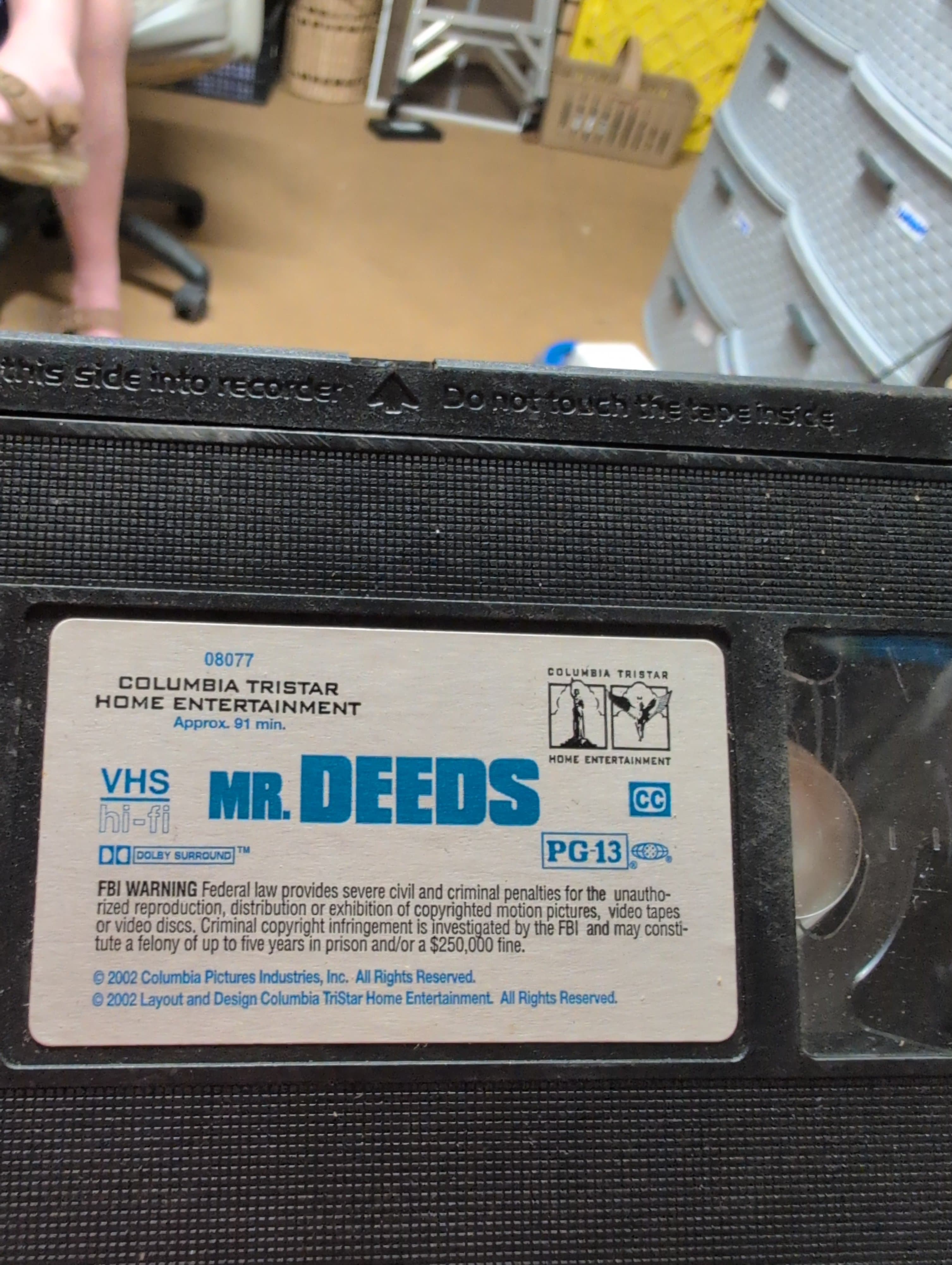 Mr. Deeds VHS Tape Columbia Tristar Home Entertainment no case