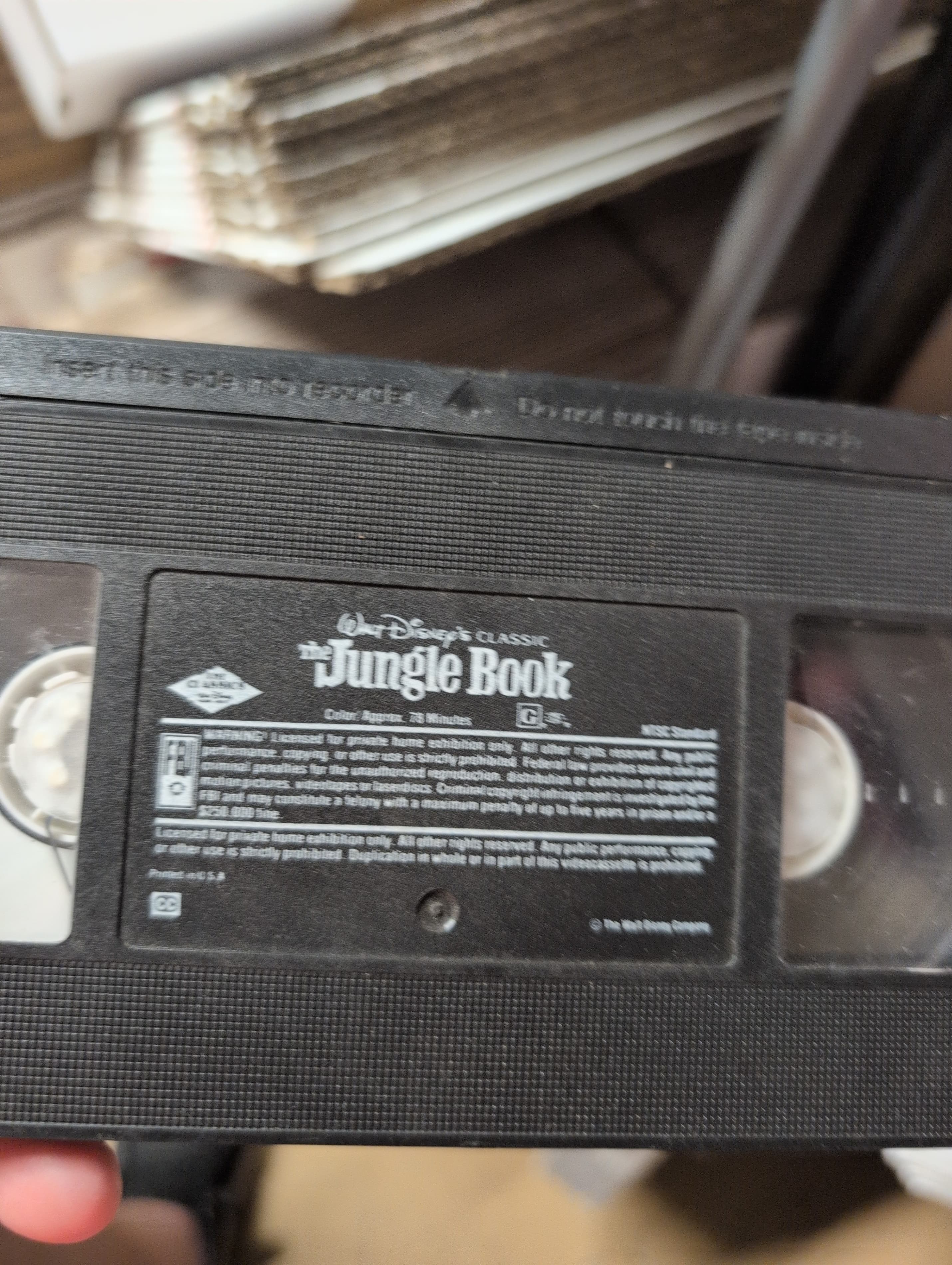 Disney's The Jungle Book VHS Classic Family Movie no case