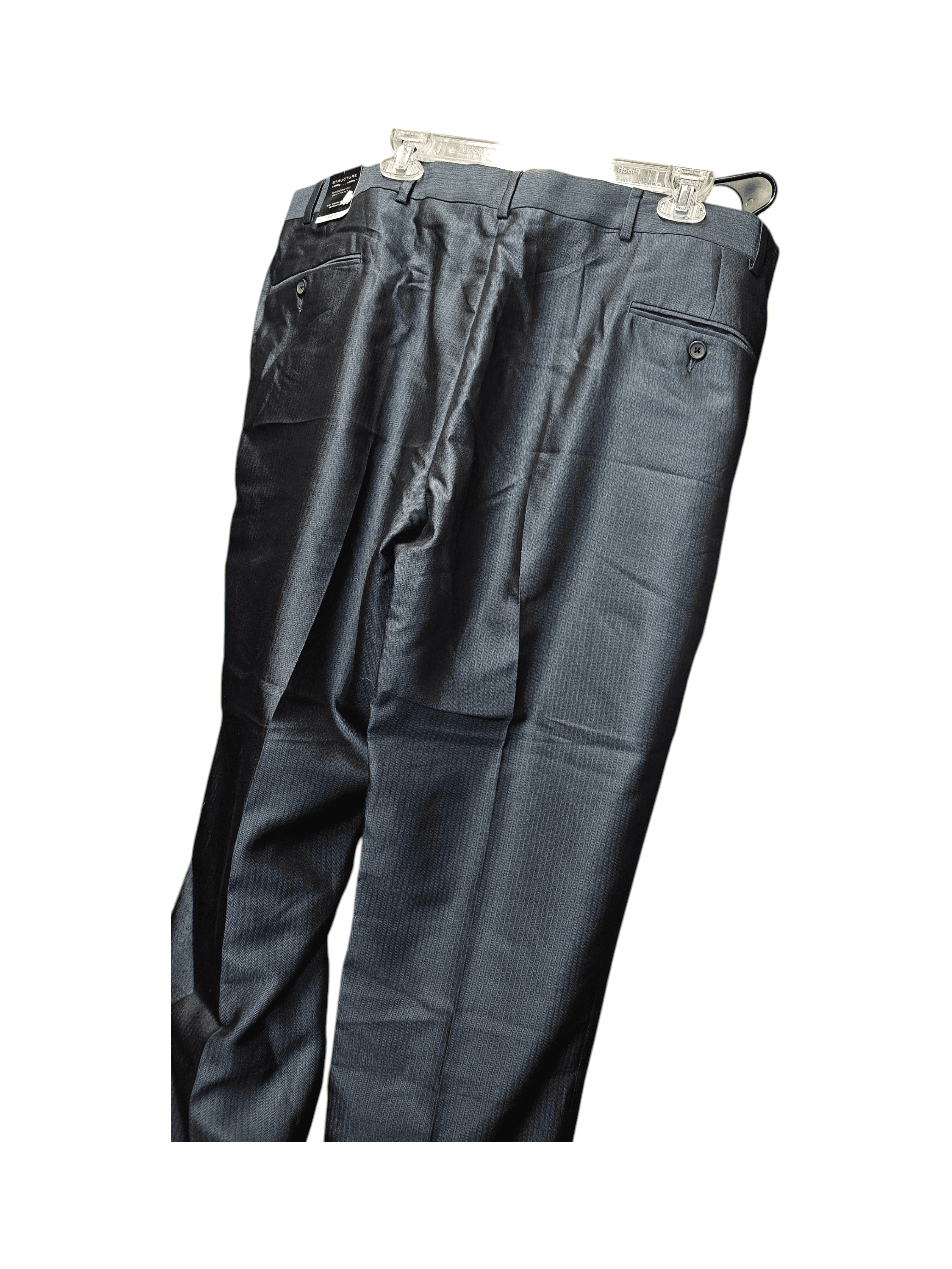 Men's Dress Pants Black Pinstripe