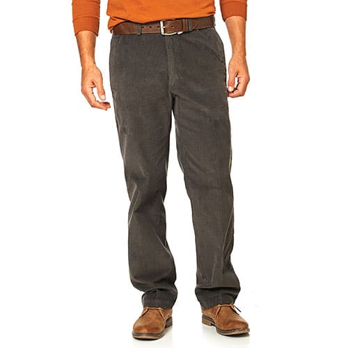 Haggar(r) Classic Fit Flat Front Corduroy 42x29, Carmel