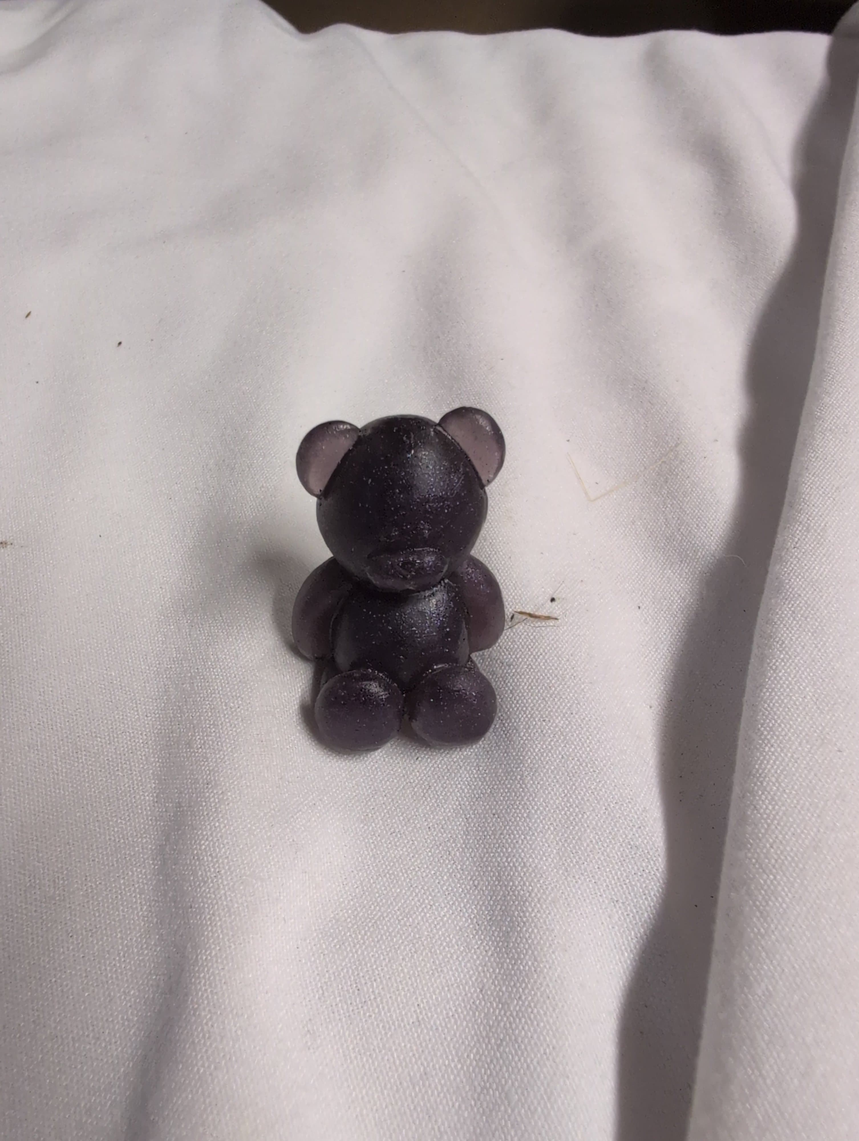 Purple resin Bear Figurine Collectible