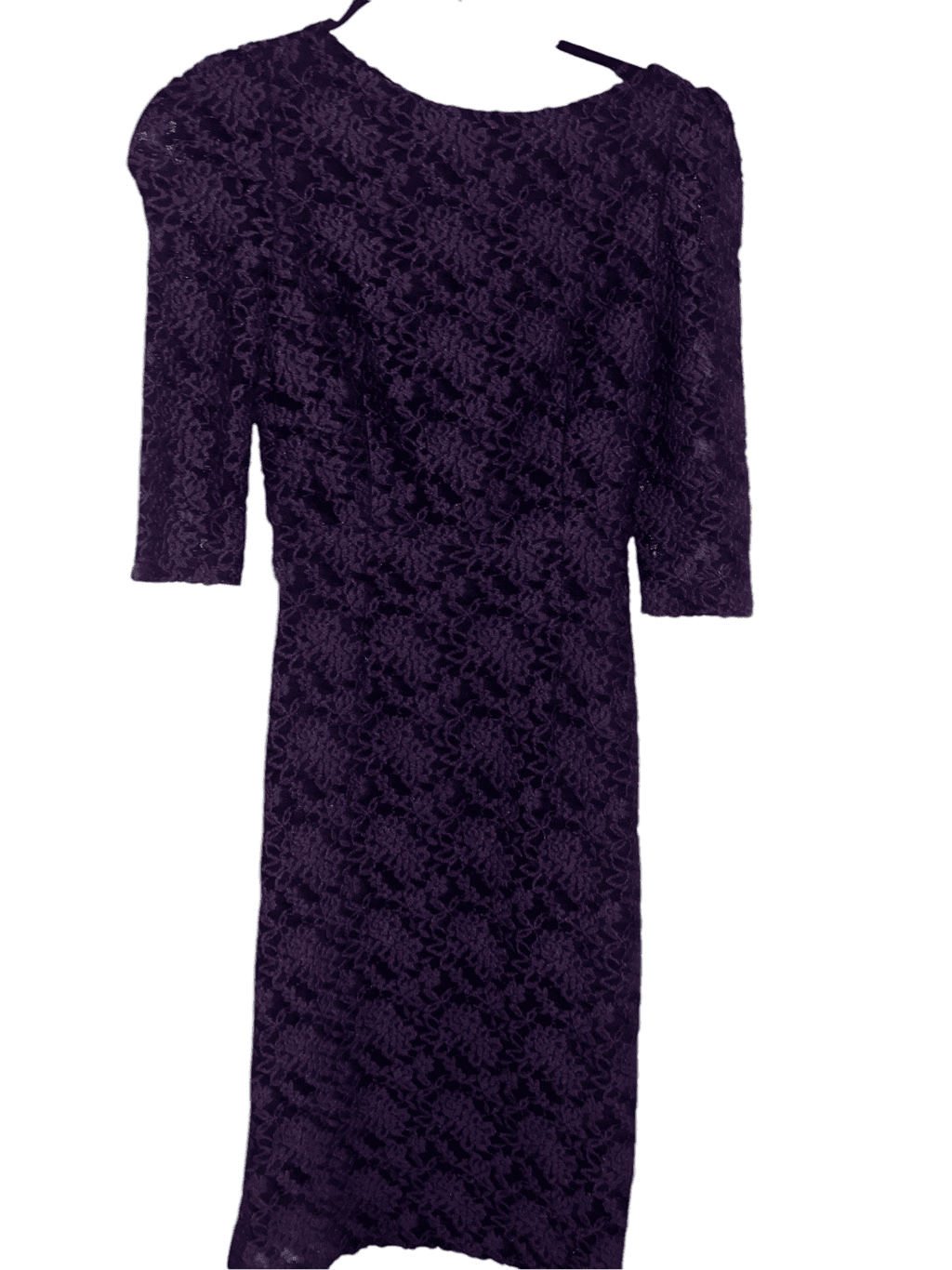 Alice & Olivia - Burgundy & Black Lace Sheath Dress Sz 4 Avant Garde Coastal