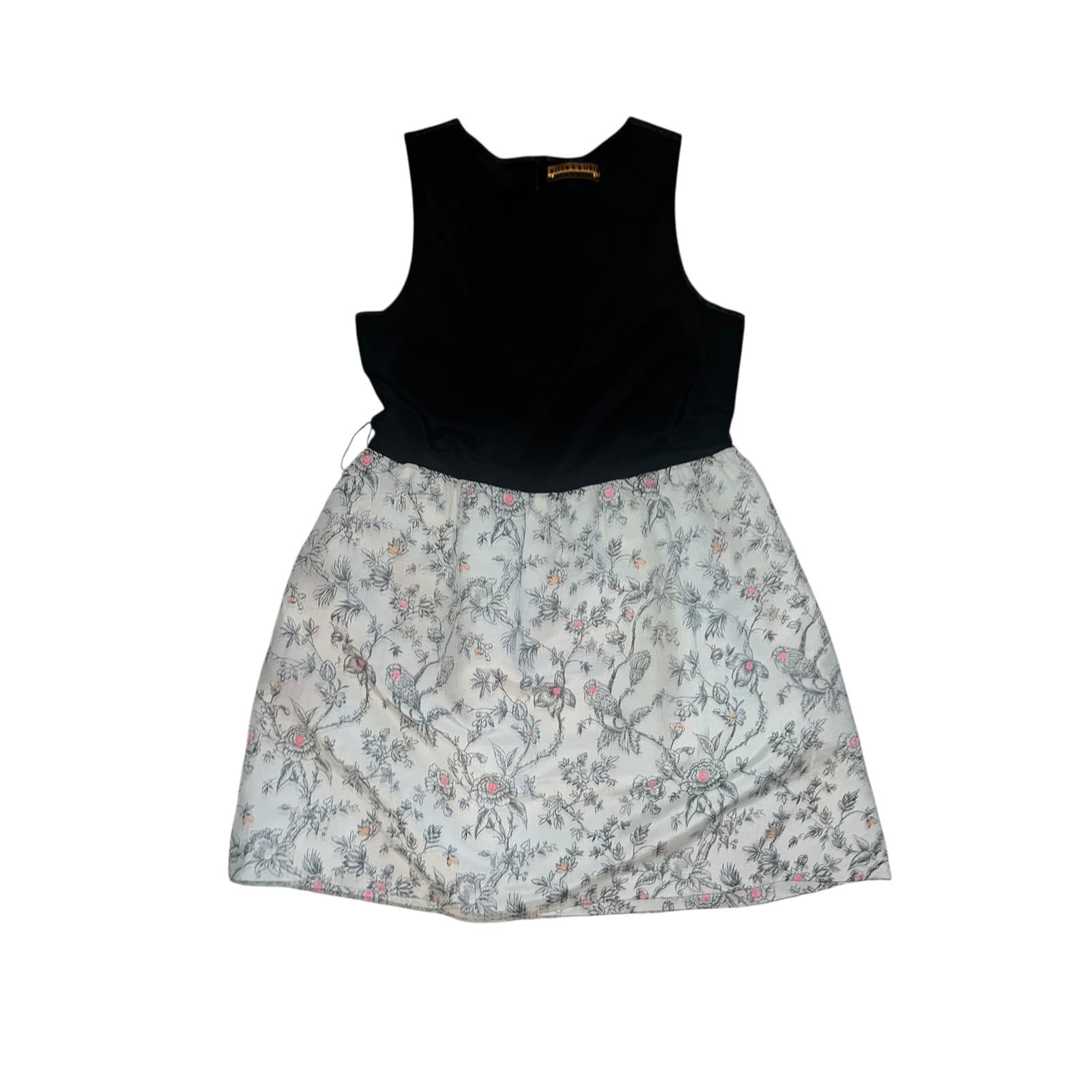 alice + olivia Black Dress - Size S | Round Neck Sleeveless Cottagecore Style