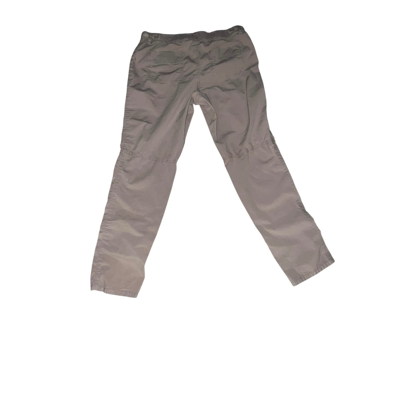 Chico's tan pants sz 1.5 (m10) preppy Momcore gauze