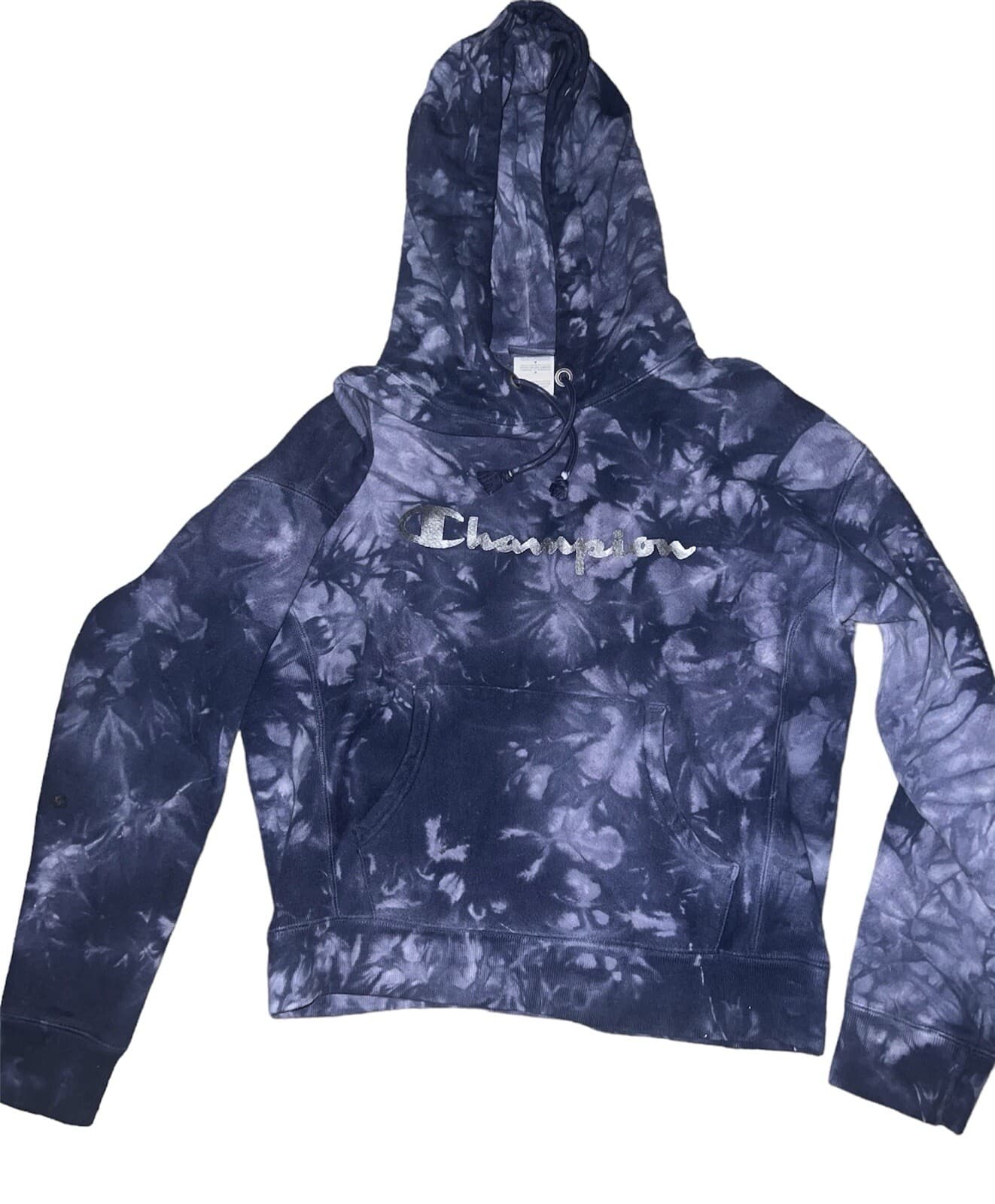 Champion Reverse Weave Vgt Size M Tye Dye Cropped Pullover Active/athleisure