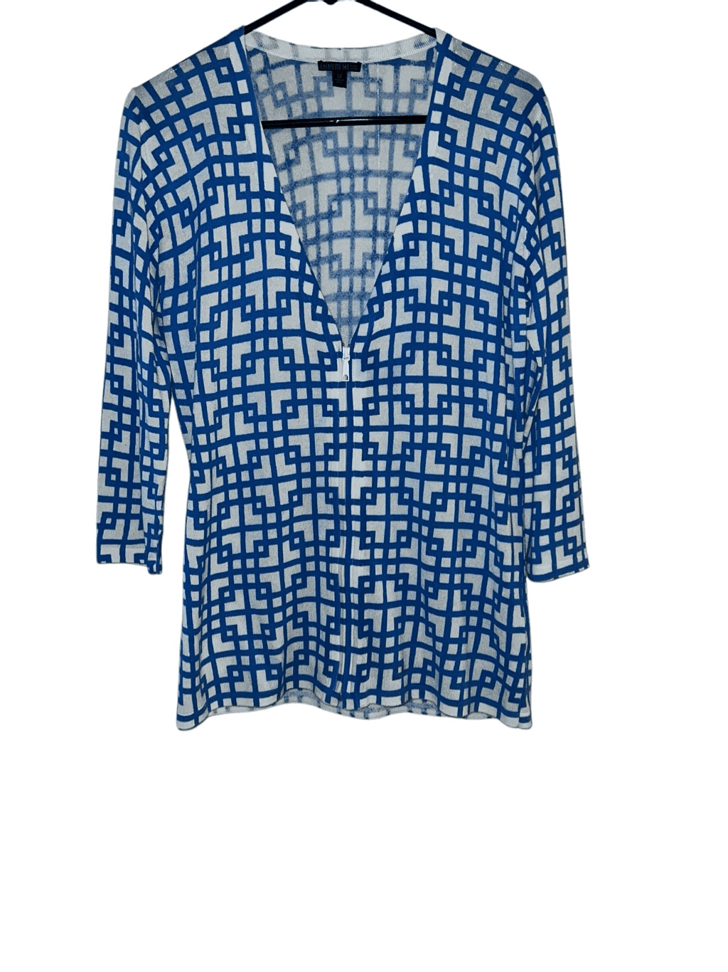LAFAYETTE 148 New York size m V Neck Long Sleeves Preppy Coastal Office Siren