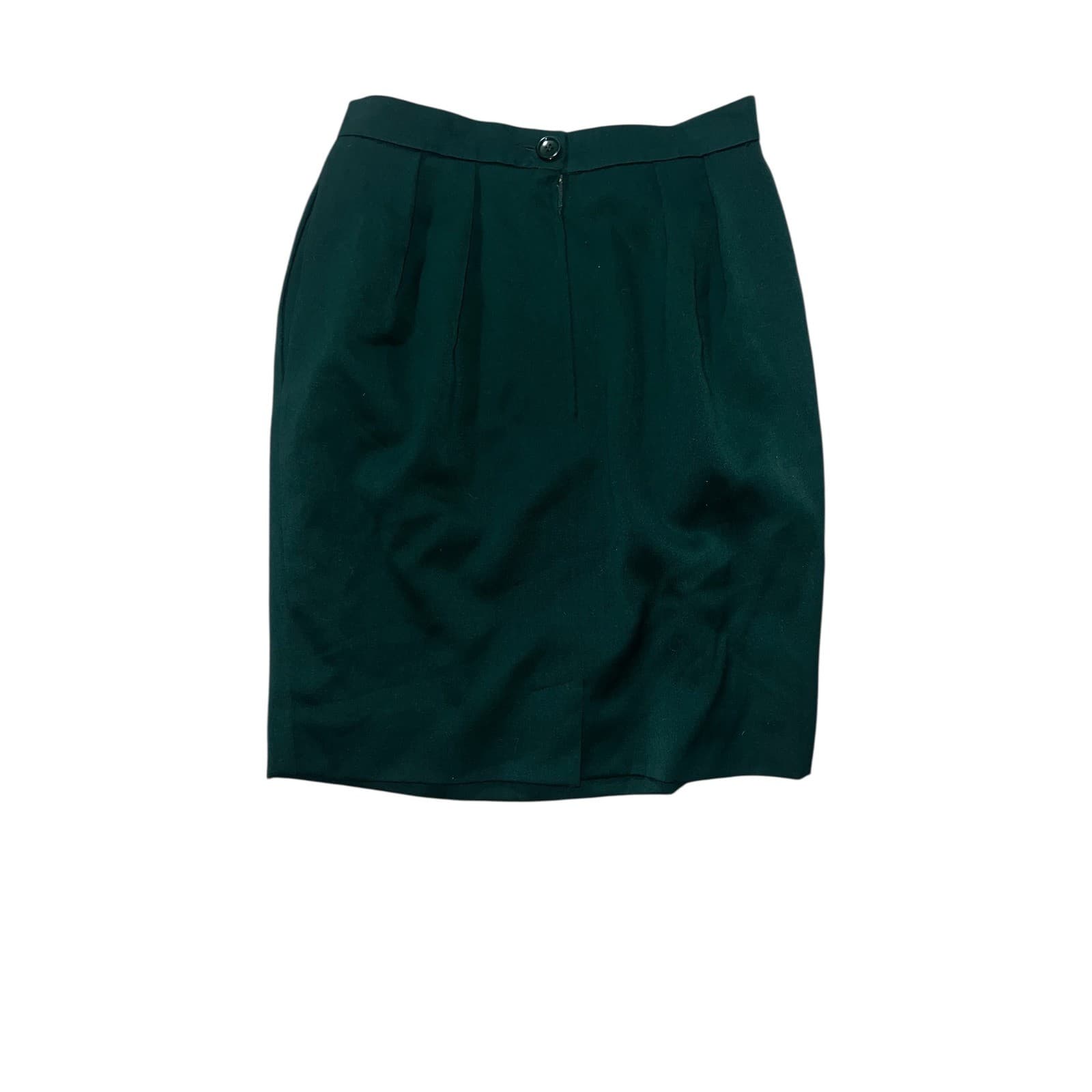 Myrene de Premonville Green Wool Skirt Sz 42 | Luxury Designer Tailored Skirt