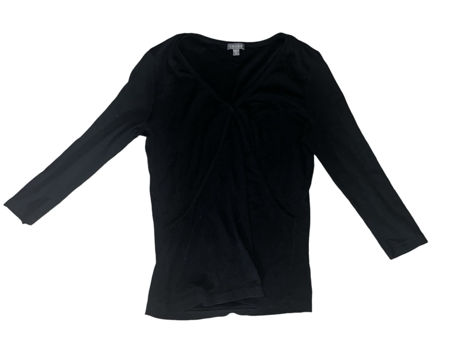 Anthropologie Lilla P Long Sleeve Size M V-neck Minimalist Monochrome Normcore