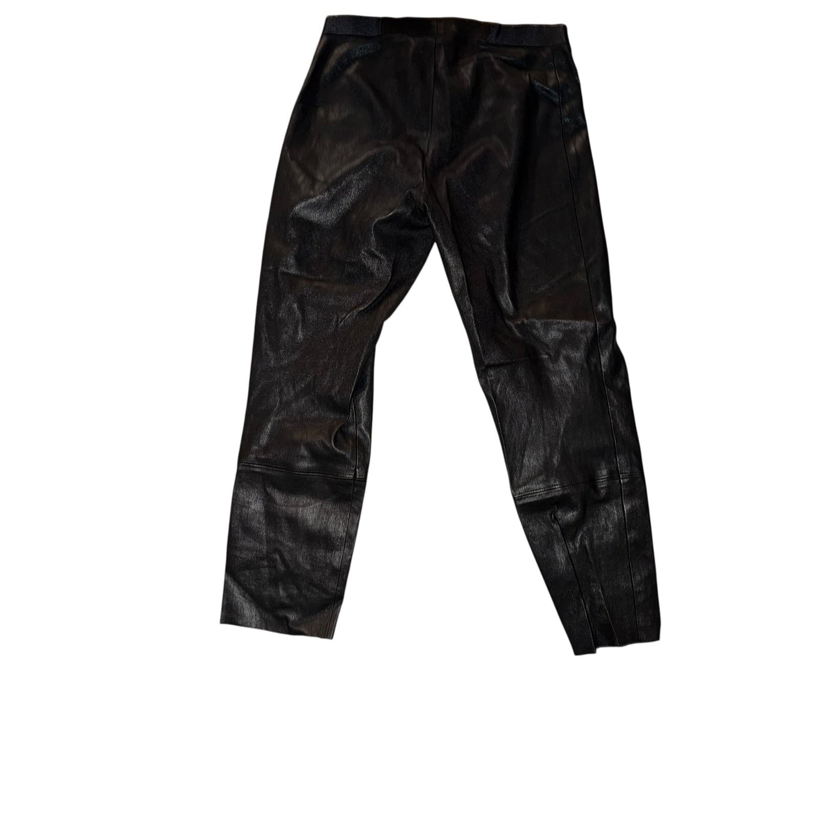 Alice + Olivia Black Lambskin Capri Sz 4 | Skinny Biker Minimalist Steampunk
