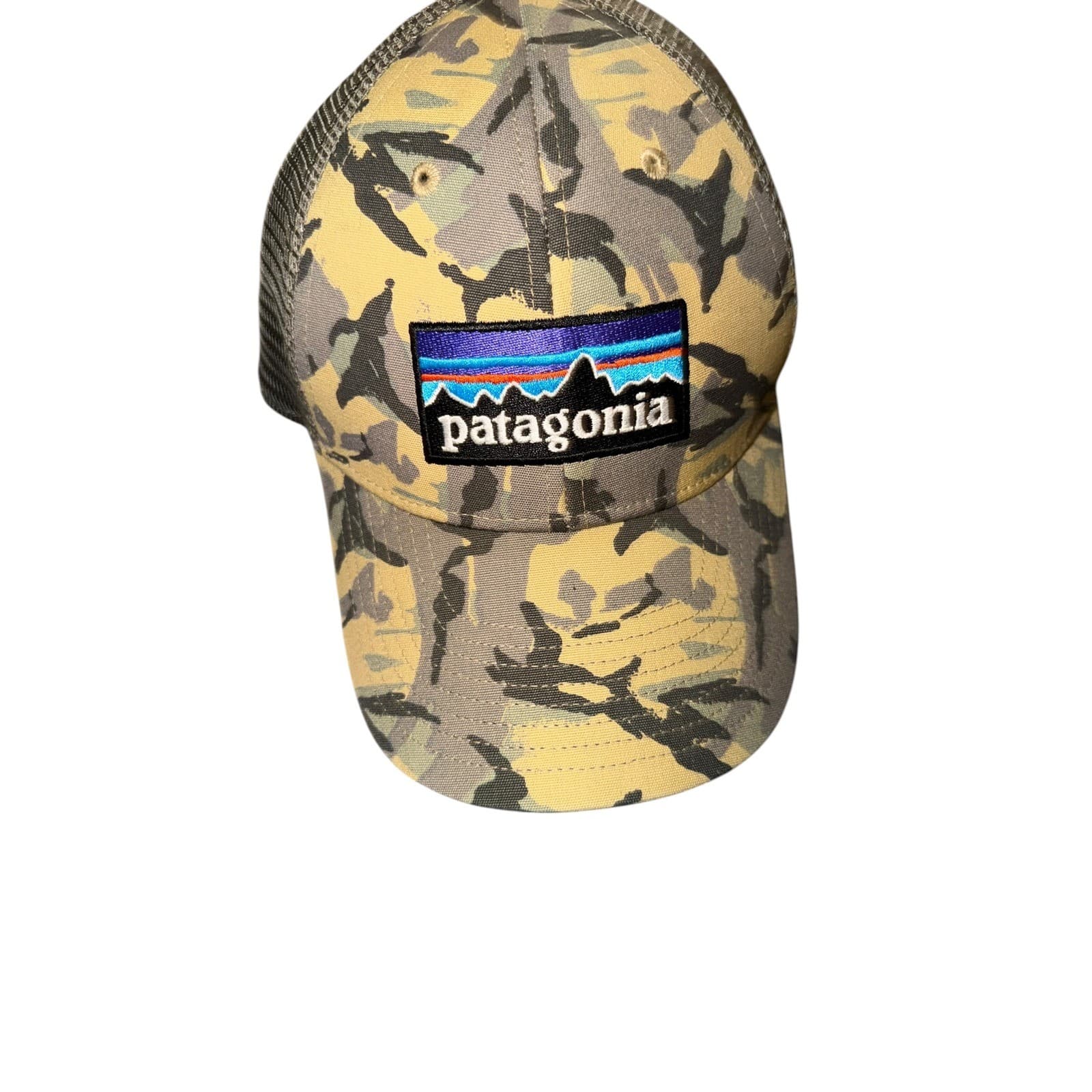 Patagonia P6 LoPro Trucker Hat Camo Outdoor Hike Mesh Adult One Size