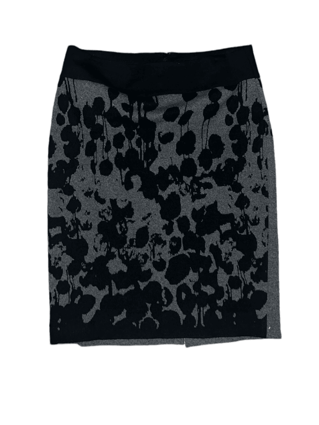 RODIKA ZANIAN gray & black Mini skirt Sz 38 Monochrome Office Siren Secretary