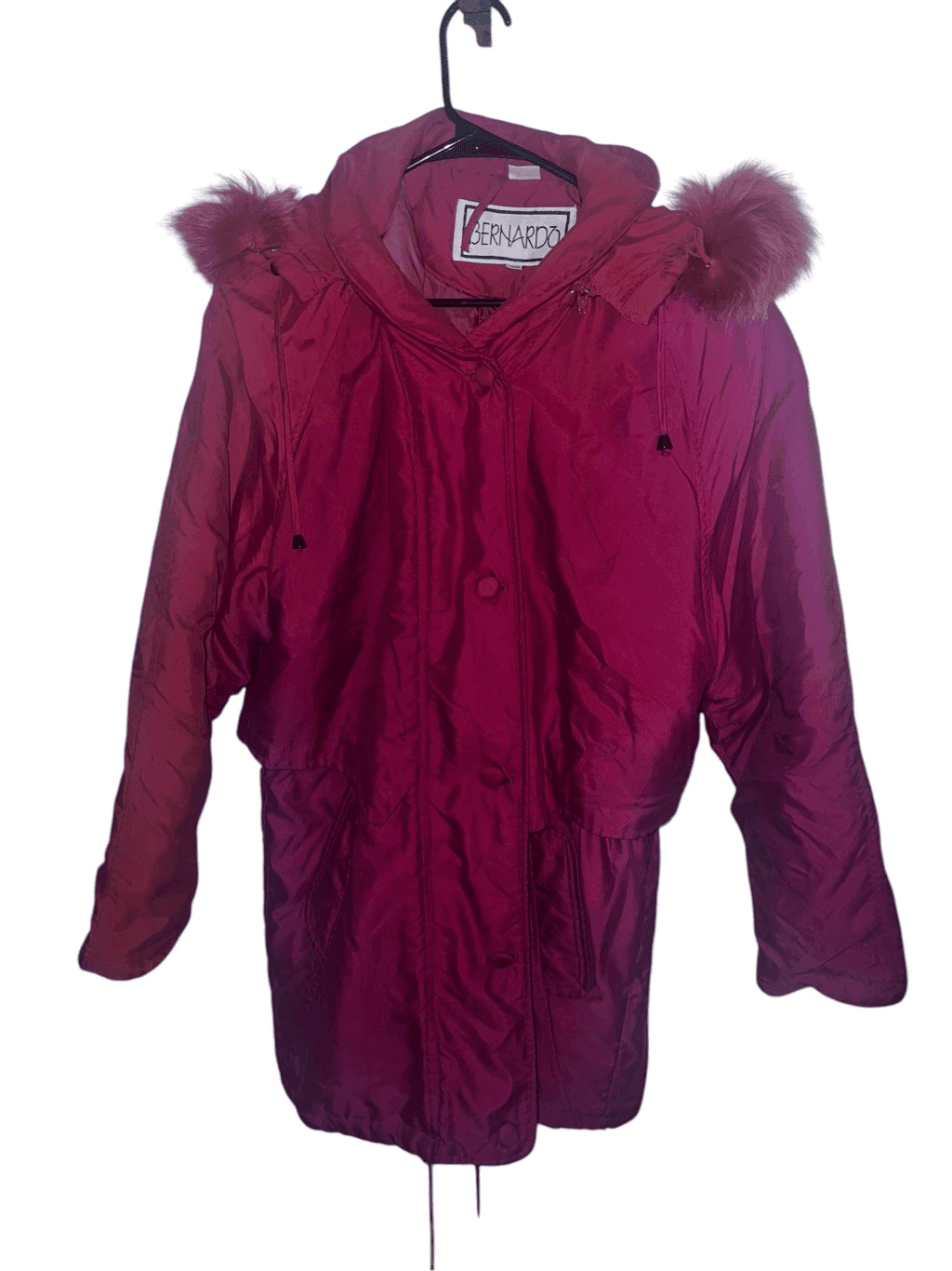 BERNARDO red winter jacket sz xs Comfy Gorpcore Button Long Sleeve