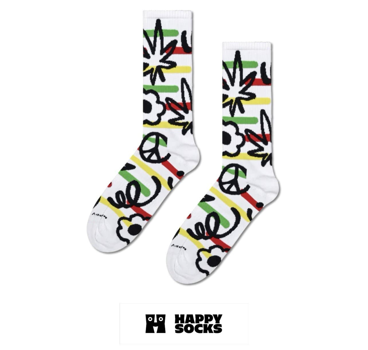 HAPPY SOCKS Women's Navy Big Multi Dot Soft Crew Cotton Socks Size 7-8 NWT