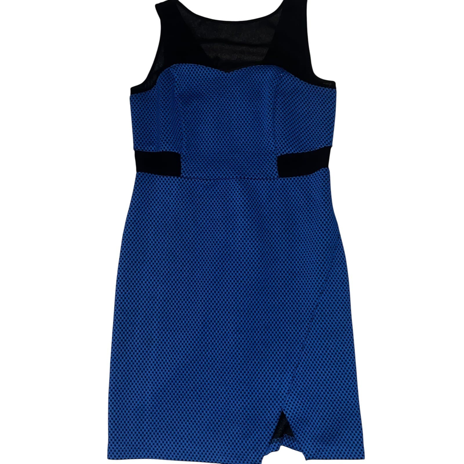 Kensie Blue Sheer Overlay Dress Sz S Sleeveless Coastal Chic Summer Style