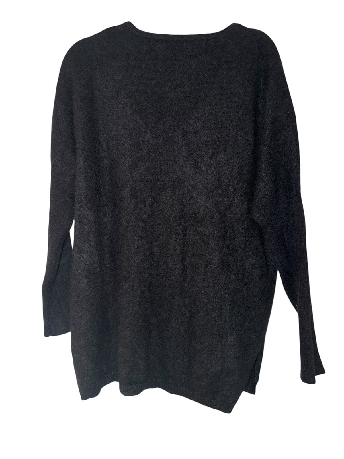 Brodie Cashmere Black V-Neck Sweater Sz M Luxury Minimalist