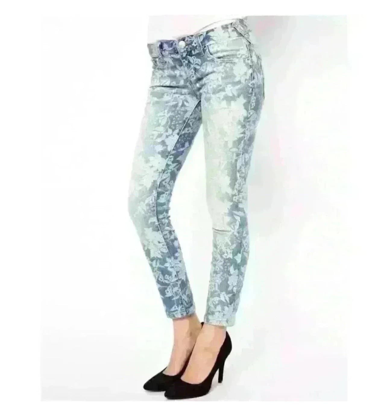 Free People Floral light ankle tight W26 festival Boho Bohemian Cottagecore
