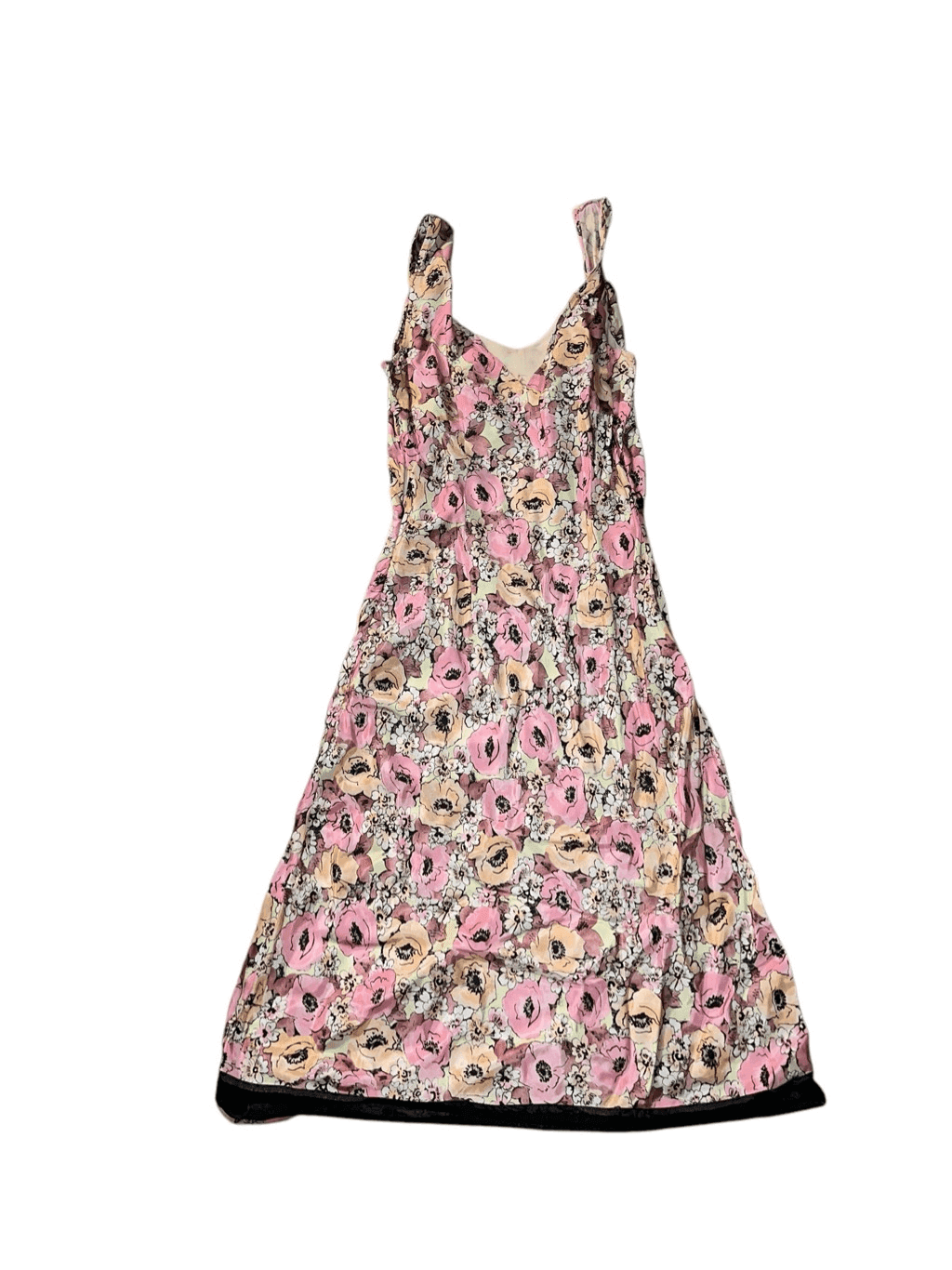 Odille flower Dress Sz 0 Sleeveless V-neck Cottage Core Coquette Coastal