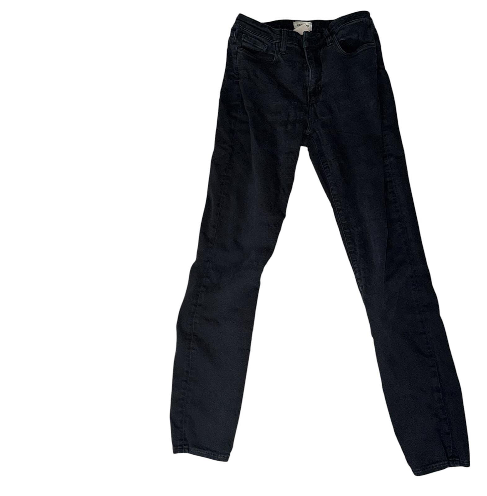 L’Agence Black Straight Leg Jeans Sz 28 Luxury Designer Denim Minimalist Chic