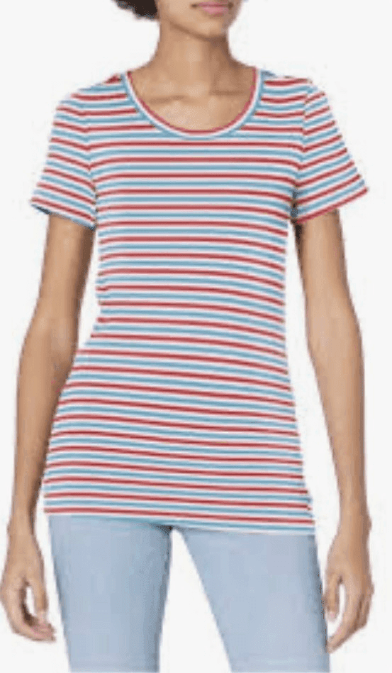 J. CREW Cap Sleeve Striped Tops for Sz m nwt Crew Neck Short Sleeve Preppy