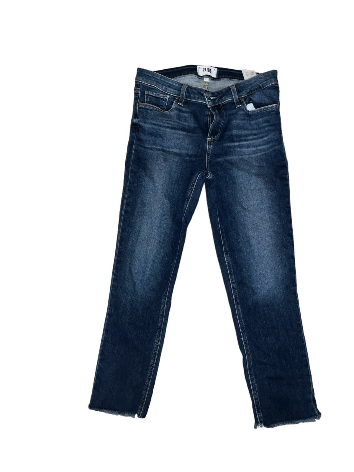 Paige Regular Off Ankle Cropped Denim Jeans Size 29 Normcore Button Medium