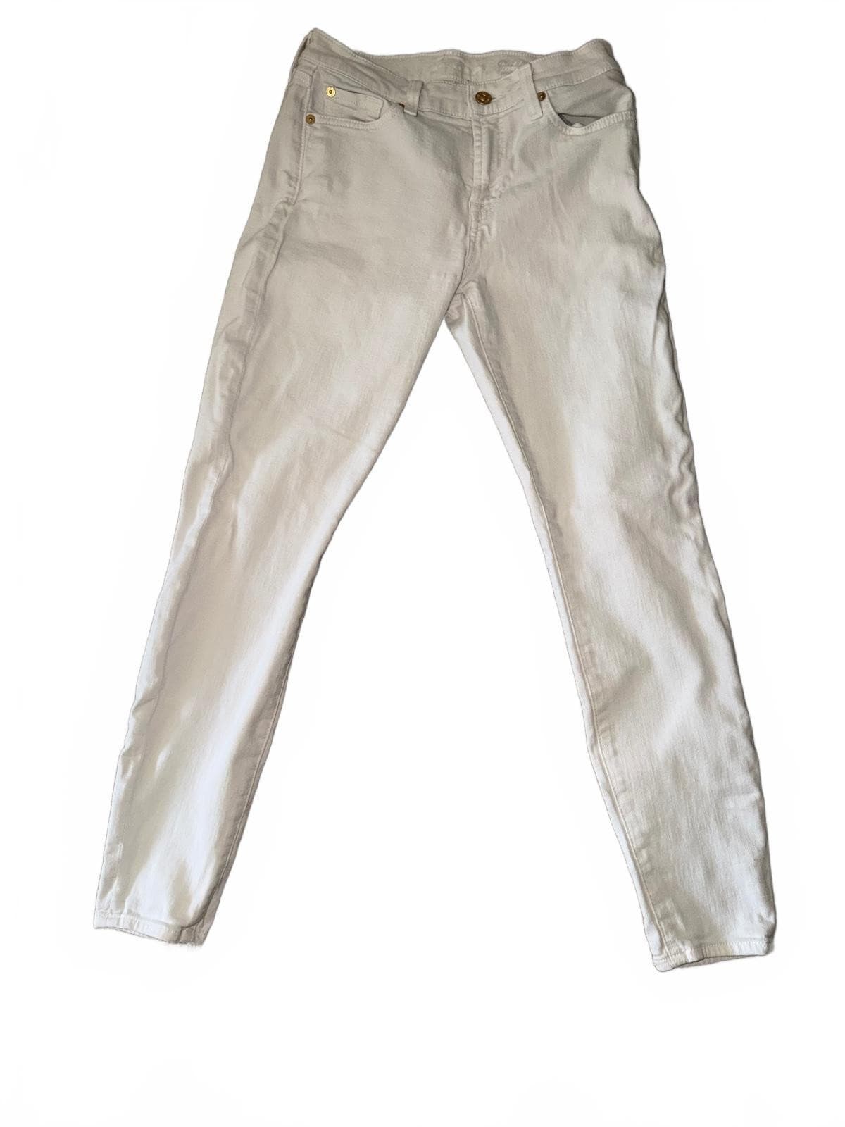 7 For All Mankind White Skinny S 27 Designer Stretch Luxury