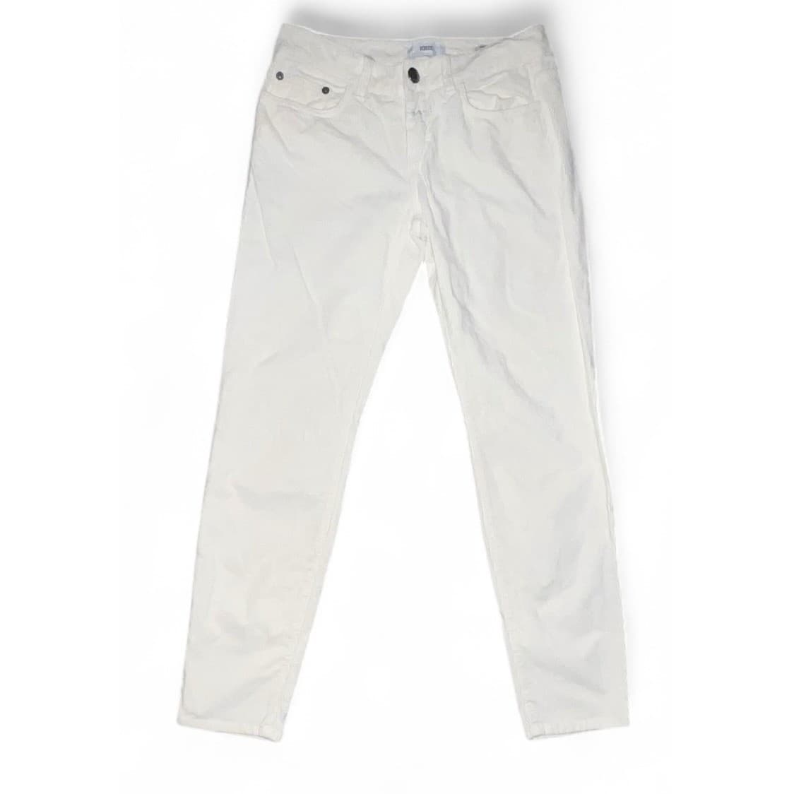 CLOSED Off-White Corduroy Pants Sz 25 Made in Italy Preppy Luxury Designer