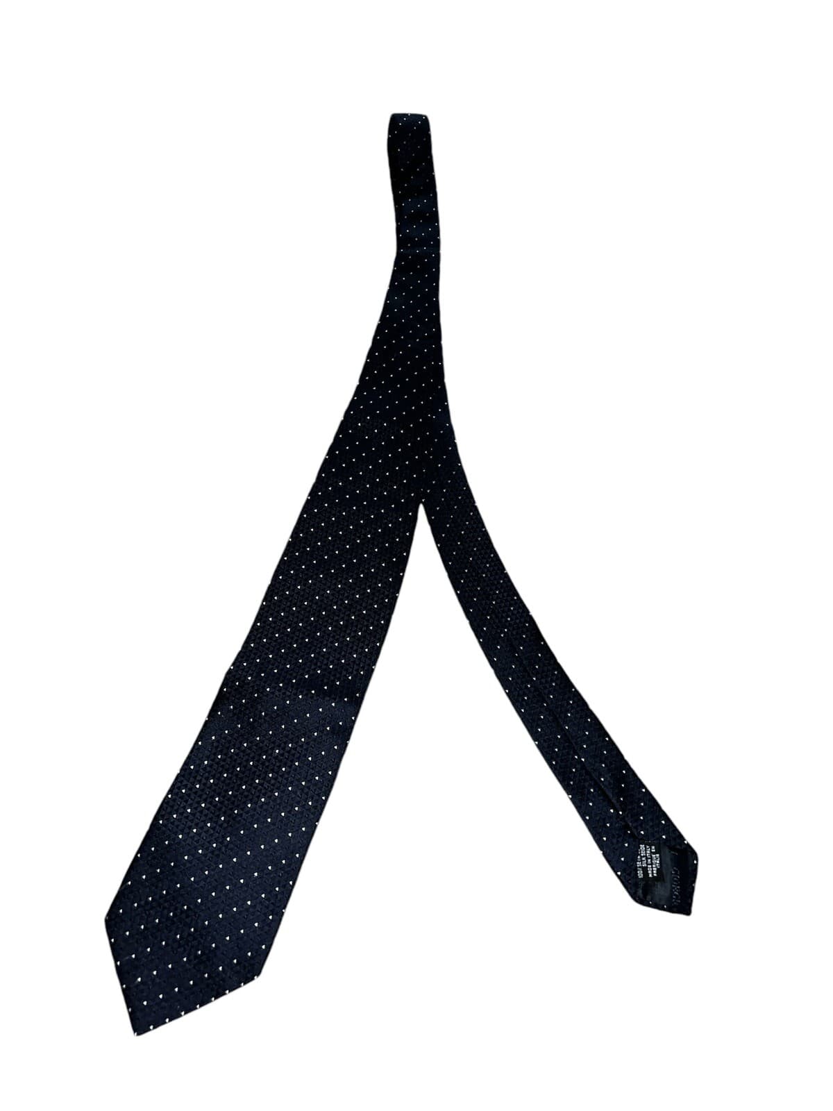 GIORGIO ARMANI Silk Check Tie Blue 58 inches Preppy Office Business